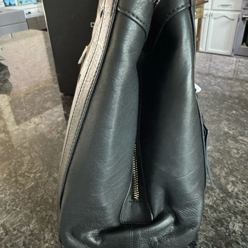 Champs‎ Gala Collection leather hobo bag in black Leather Purse, RFID NWT $400
